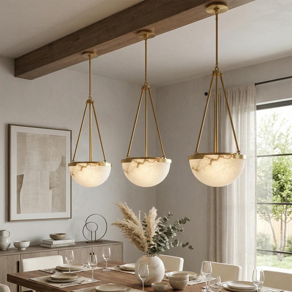 Melangee Alabaster Dome Pendant | wildoxy