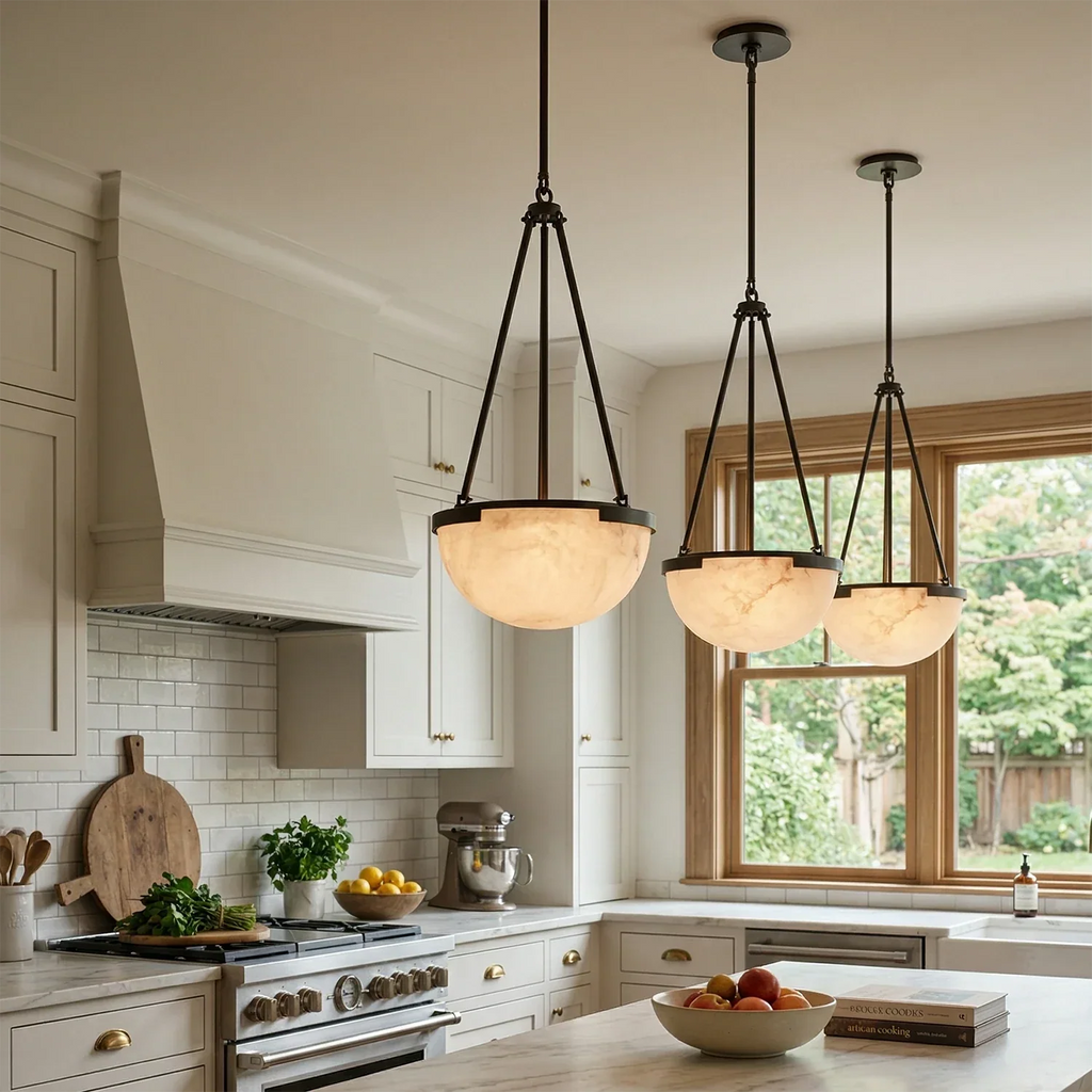 Melangee Alabaster Dome Pendant | wildoxy