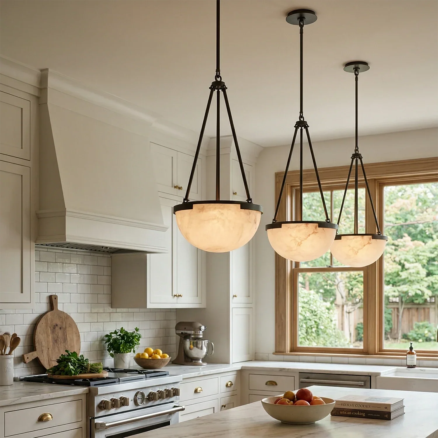 Melangee Alabaster Dome Pendant | wildoxy