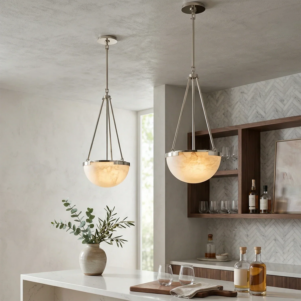 Melangee Alabaster Dome Pendant | wildoxy
