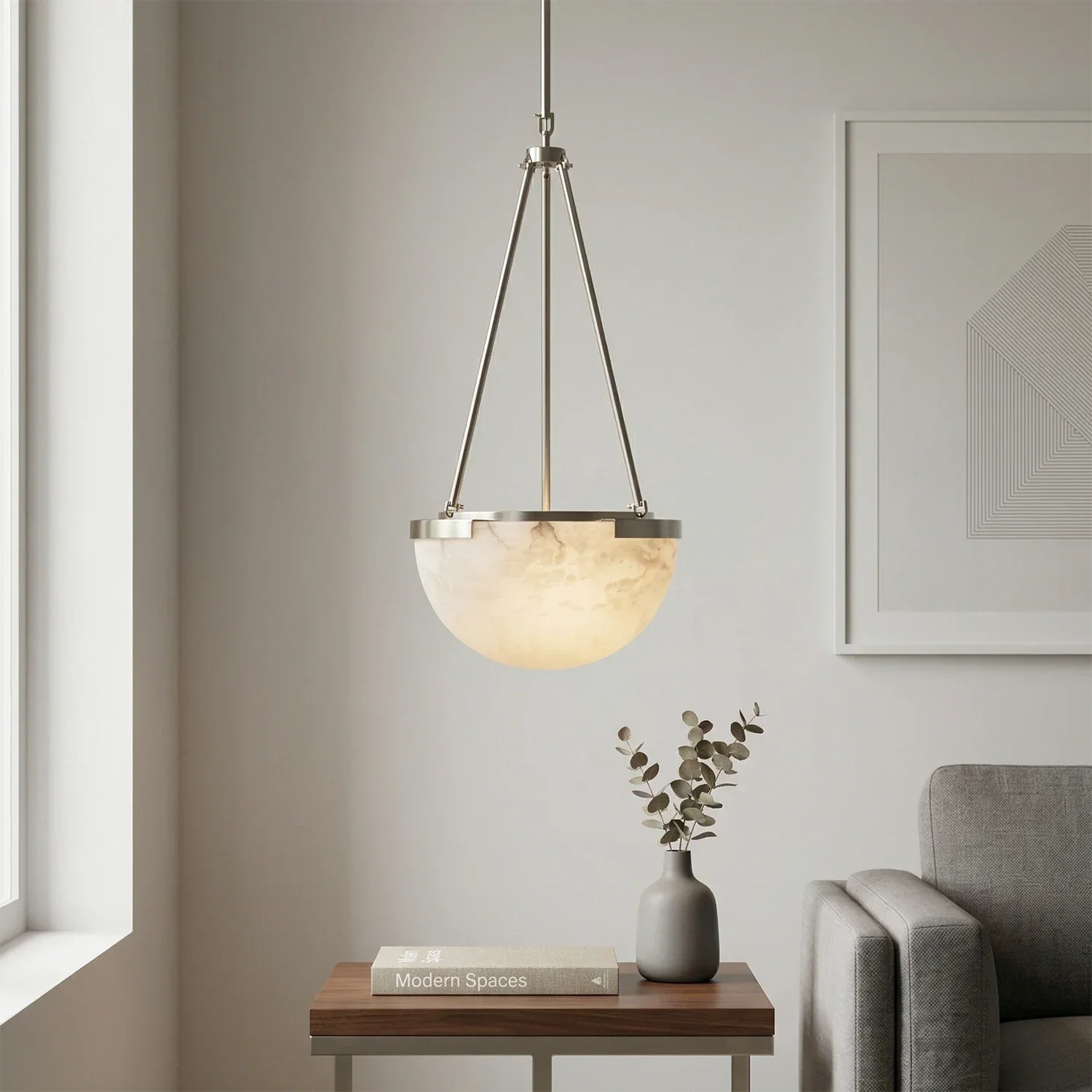 Melangee Alabaster Dome Pendant | wildoxy