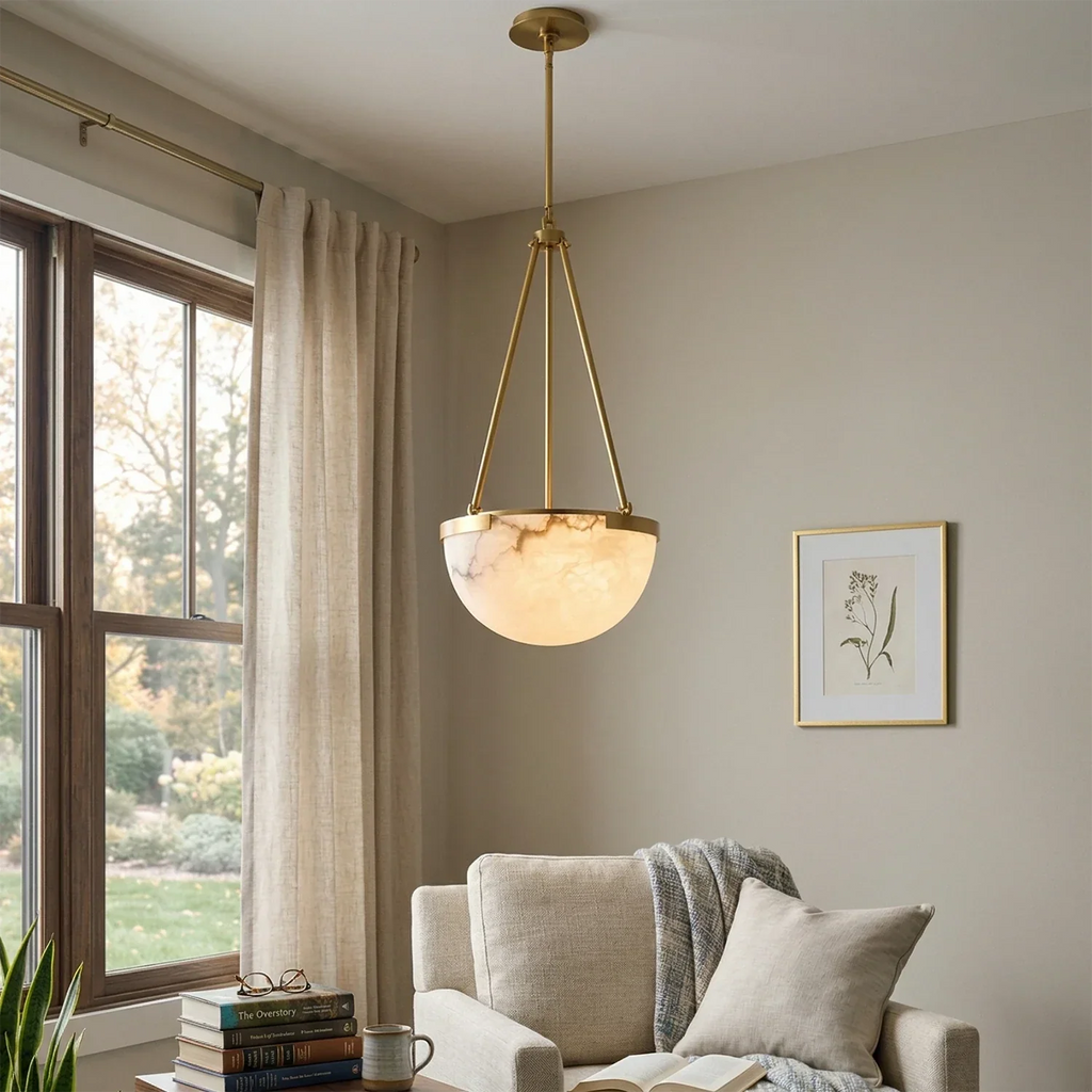Melangee Alabaster Dome Pendant | wildoxy