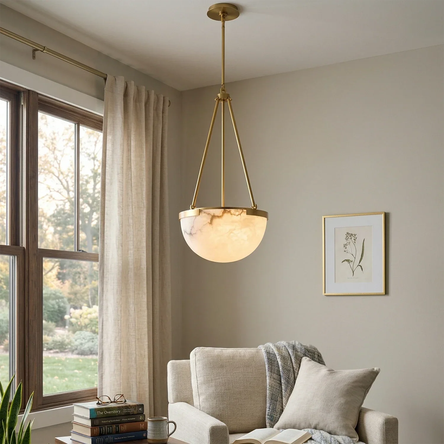 Melangee Alabaster Dome Pendant | wildoxy