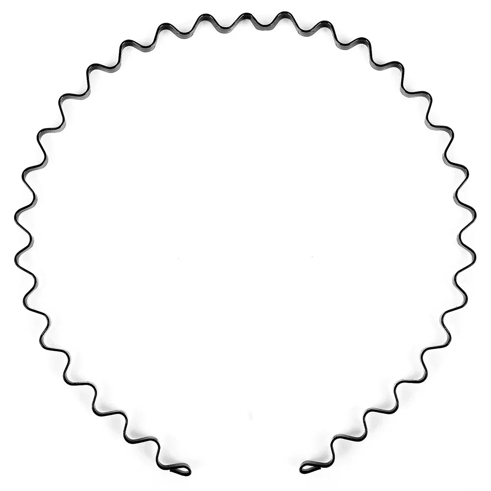 Diademas metálicas para hombre - onduladas y en zigzag, juego de 6 piezas