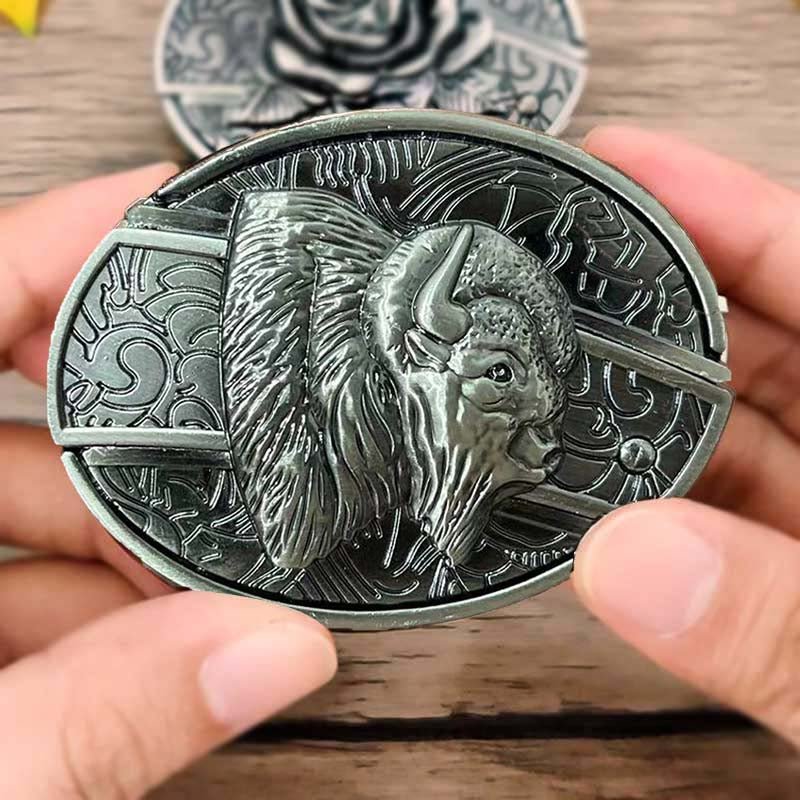 Cataramă ovală pentru curea în stil western, unealtă EDC din aliaj de zinc, 24 de modele