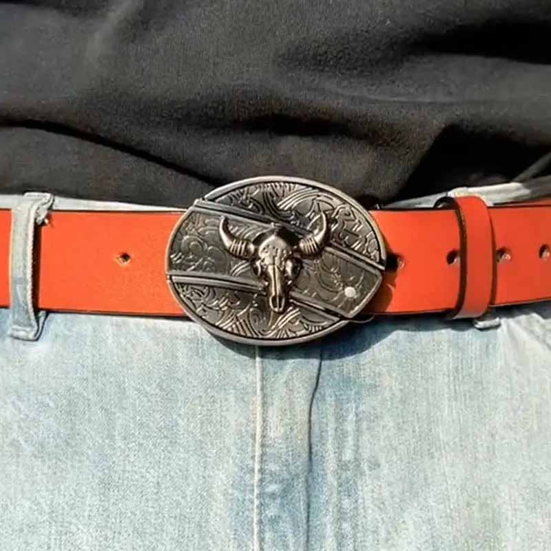 Cataramă ovală pentru curea în stil western, unealtă EDC din aliaj de zinc, 24 de modele