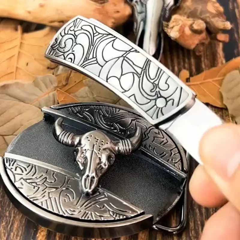 Cataramă ovală pentru curea în stil western, unealtă EDC din aliaj de zinc, 24 de modele