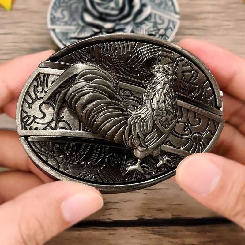 Cataramă ovală pentru curea în stil western, unealtă EDC din aliaj de zinc, 24 de modele
