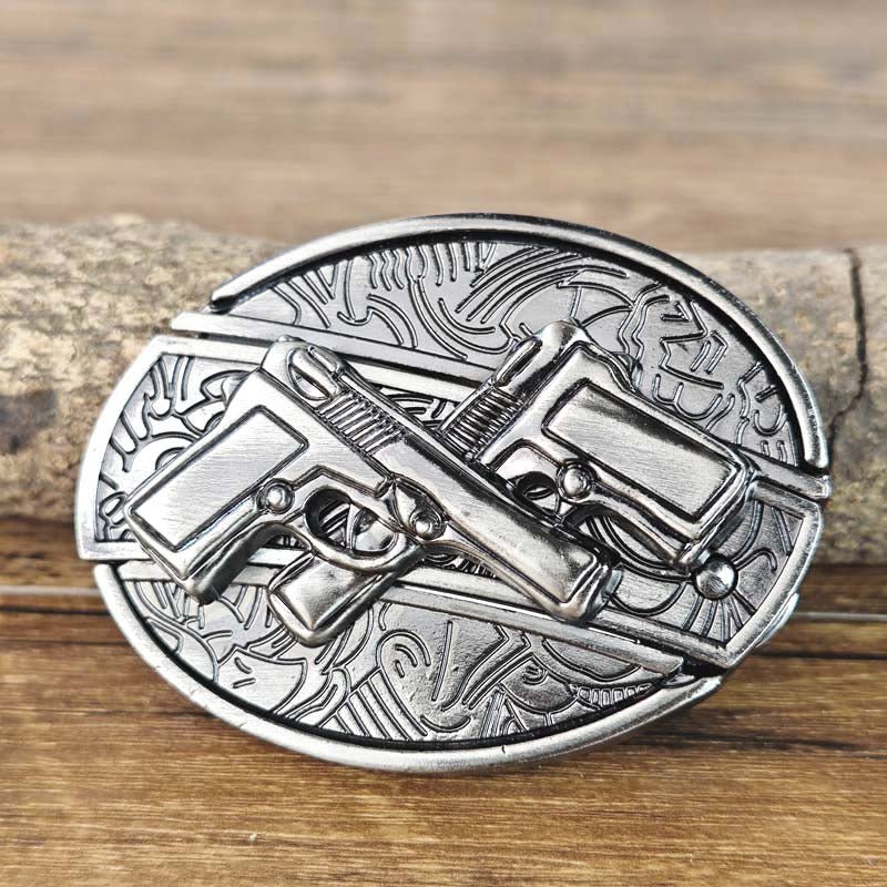 Cataramă ovală pentru curea în stil western, unealtă EDC din aliaj de zinc, 24 de modele