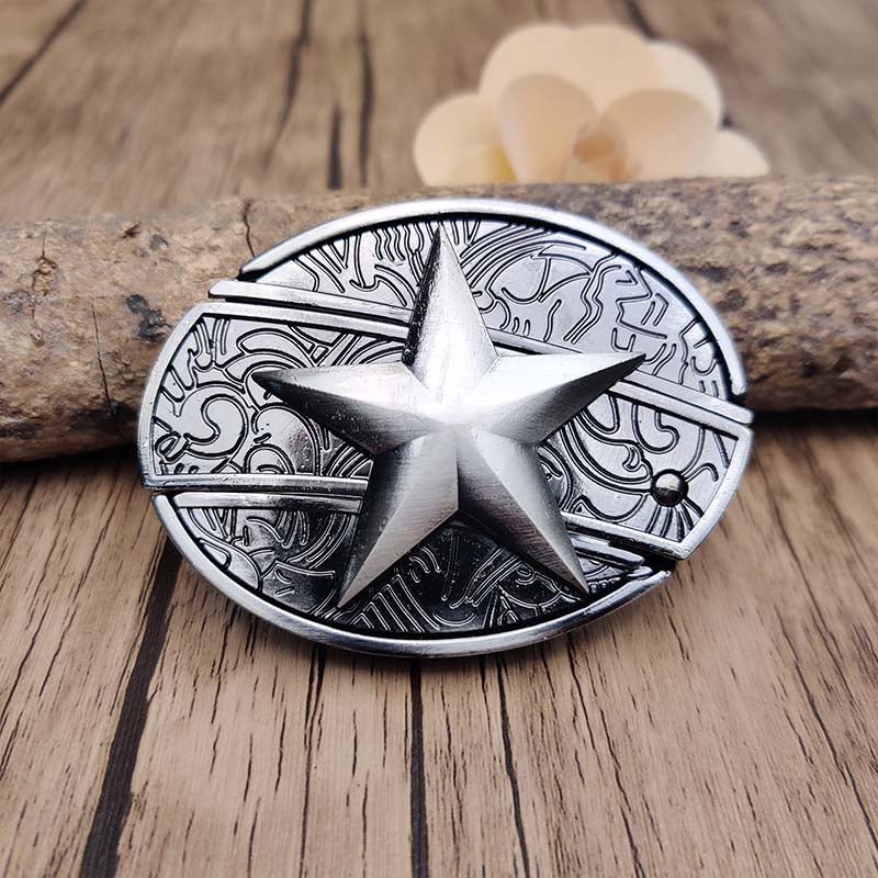 Cataramă ovală pentru curea în stil western, unealtă EDC din aliaj de zinc, 24 de modele