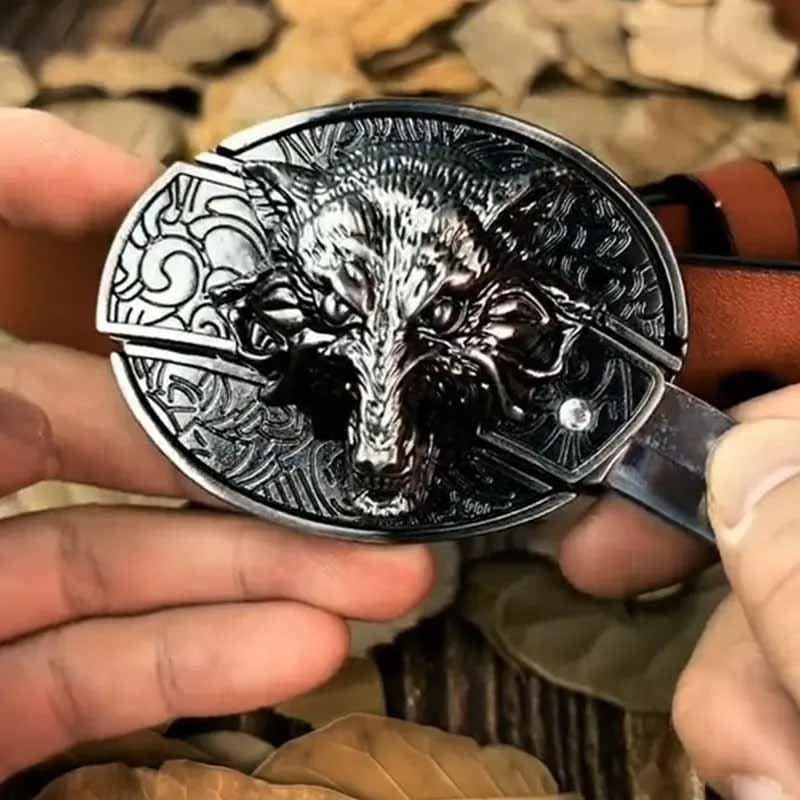 Cataramă ovală pentru curea în stil western, unealtă EDC din aliaj de zinc, 24 de modele