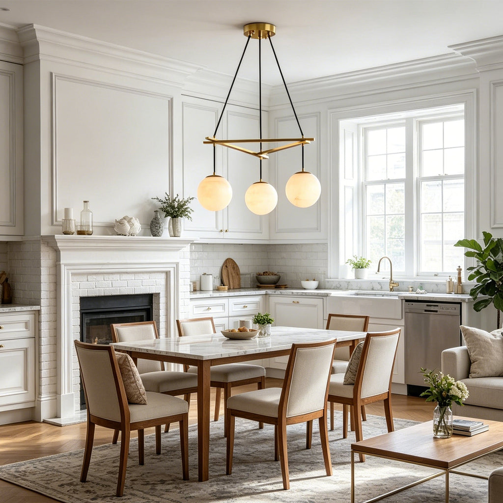 Miira Geometric Alabaster Chandelier | wildoxy