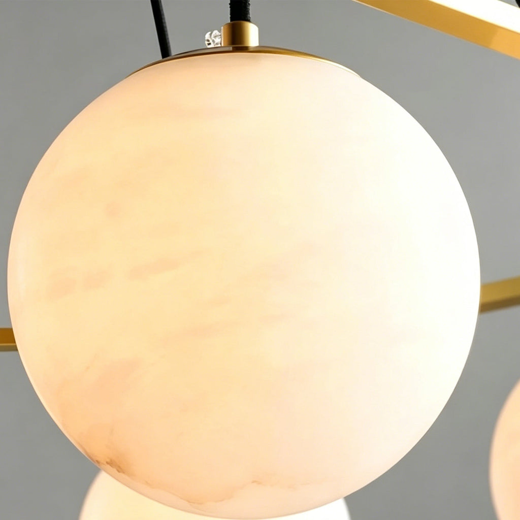 Miira Geometric Alabaster Chandelier | wildoxy