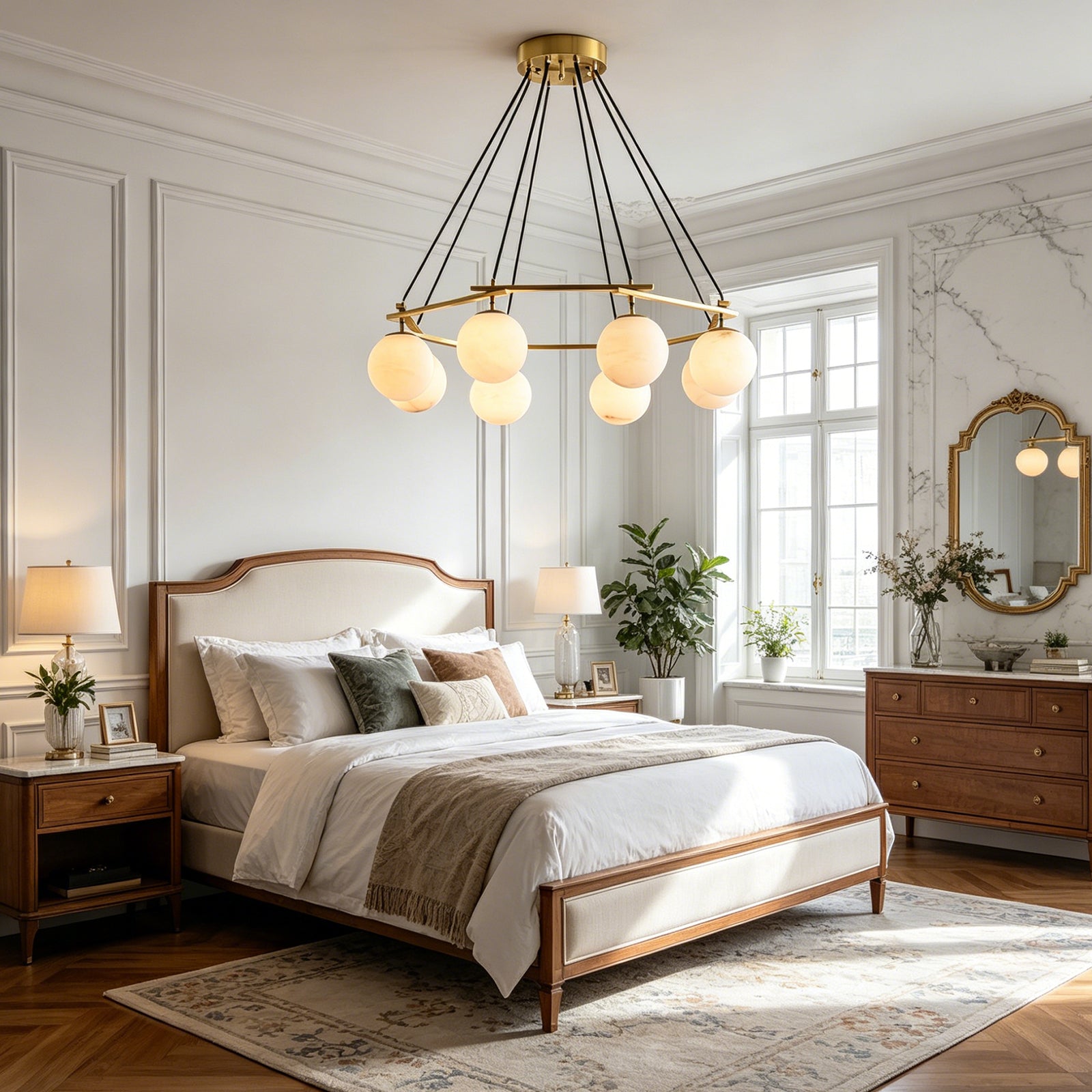 Miira Geometric Alabaster Chandelier | wildoxy