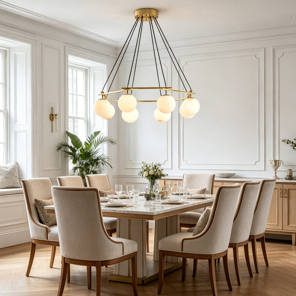 Miira Geometric Alabaster Chandelier | wildoxy