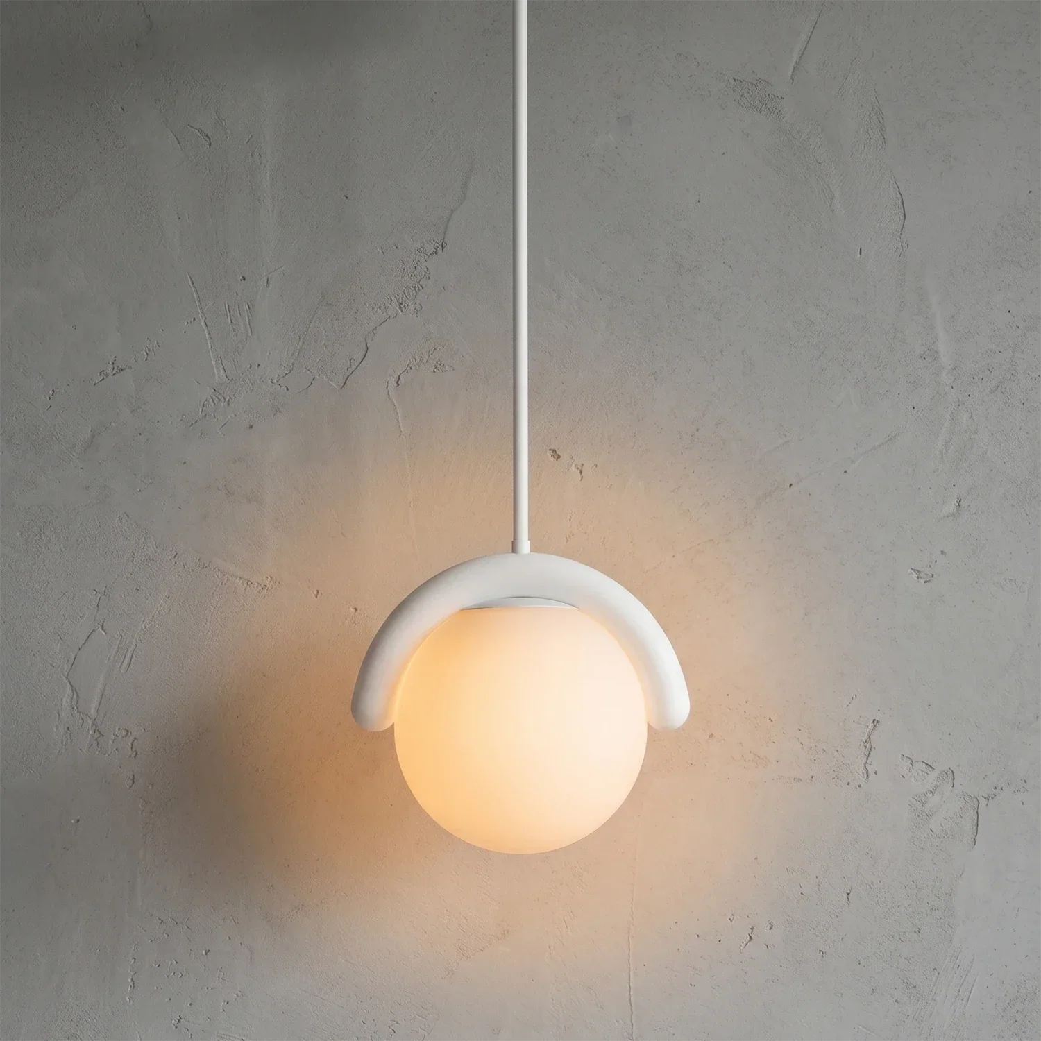 Curved Linear Opal Globe Pendant | wildoxy