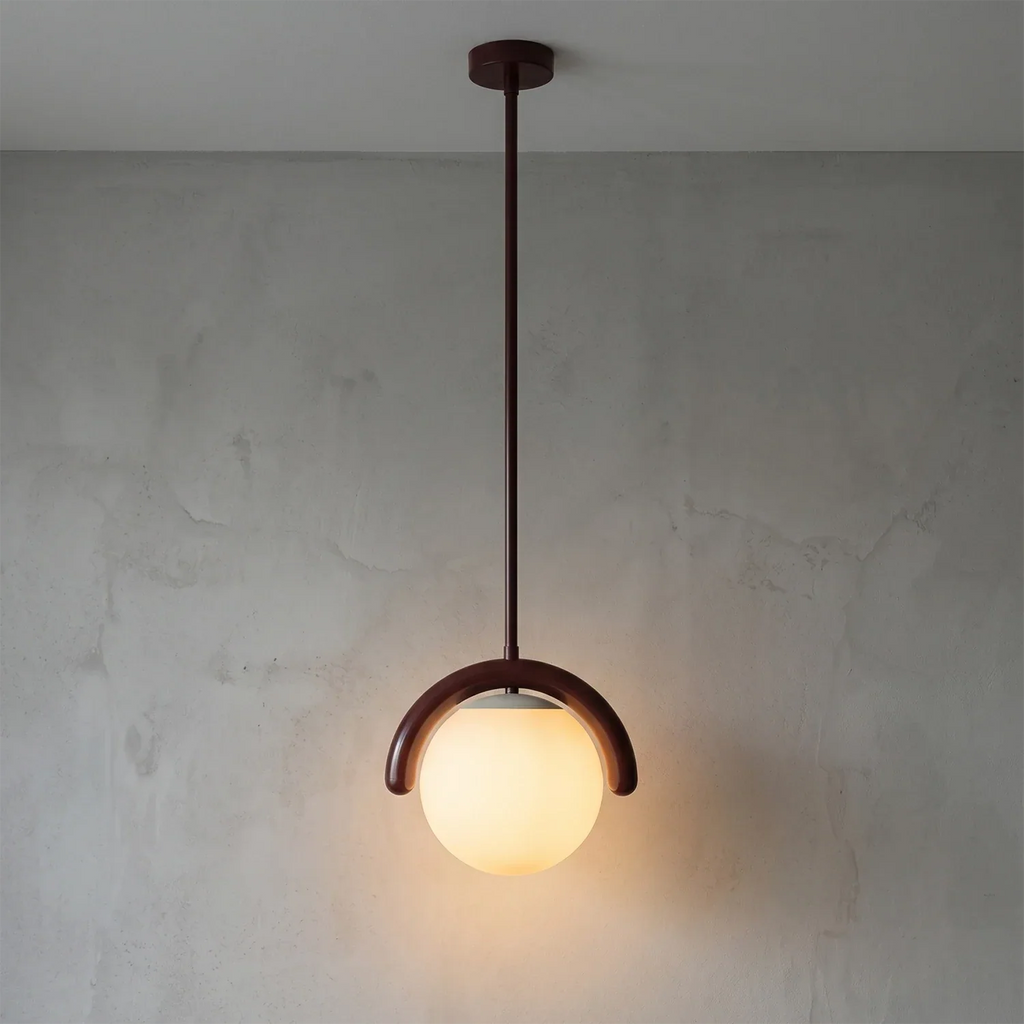 Curved Linear Opal Globe Pendant | wildoxy