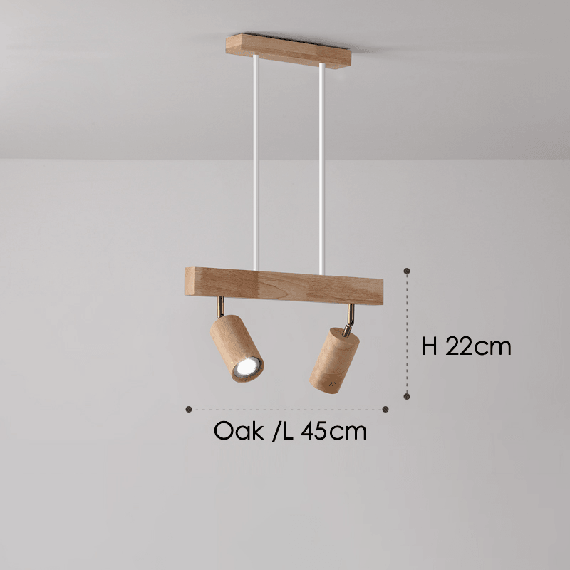 Lampă de tavan modulară reglabilă din lemn — stil scandinav
