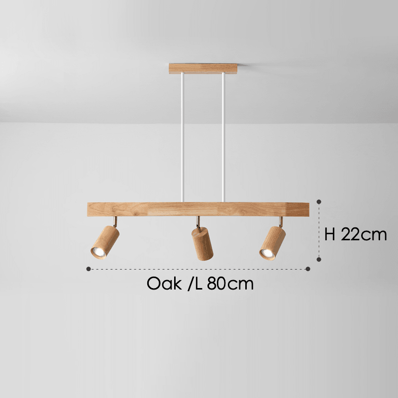 Lampă de tavan modulară reglabilă din lemn — stil scandinav
