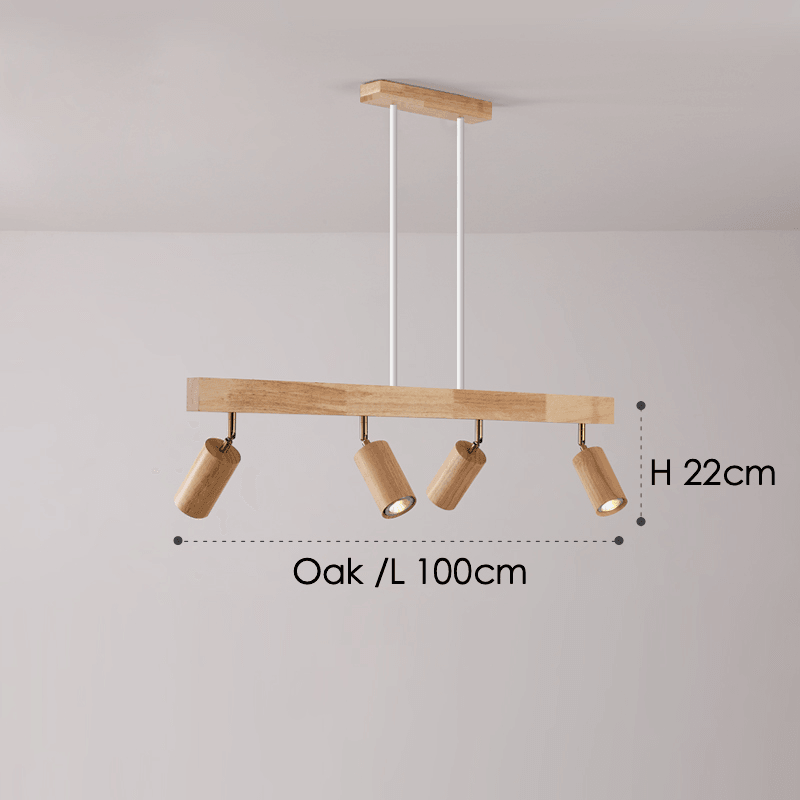 Lampă de tavan modulară reglabilă din lemn — stil scandinav