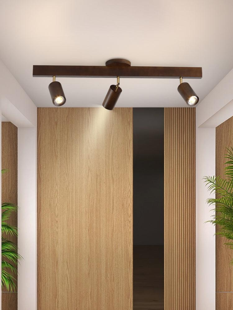 Lampă de tavan modulară reglabilă din lemn — stil scandinav