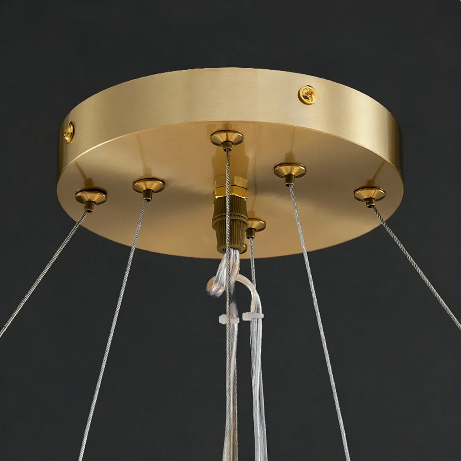 Modern Alabaster Celestial Round Chandelier | wildoxy