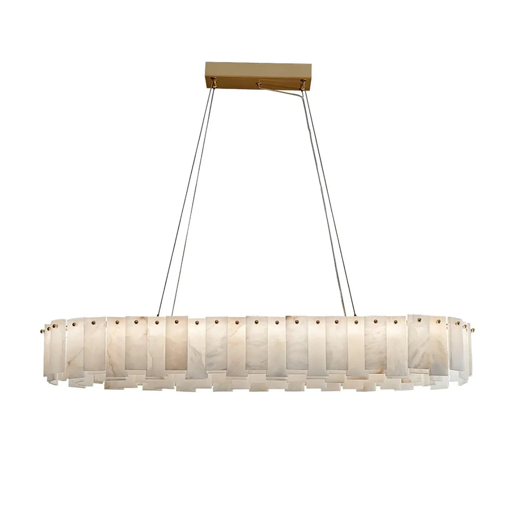 Modern Alabaster Celestial Round Chandelier | wildoxy