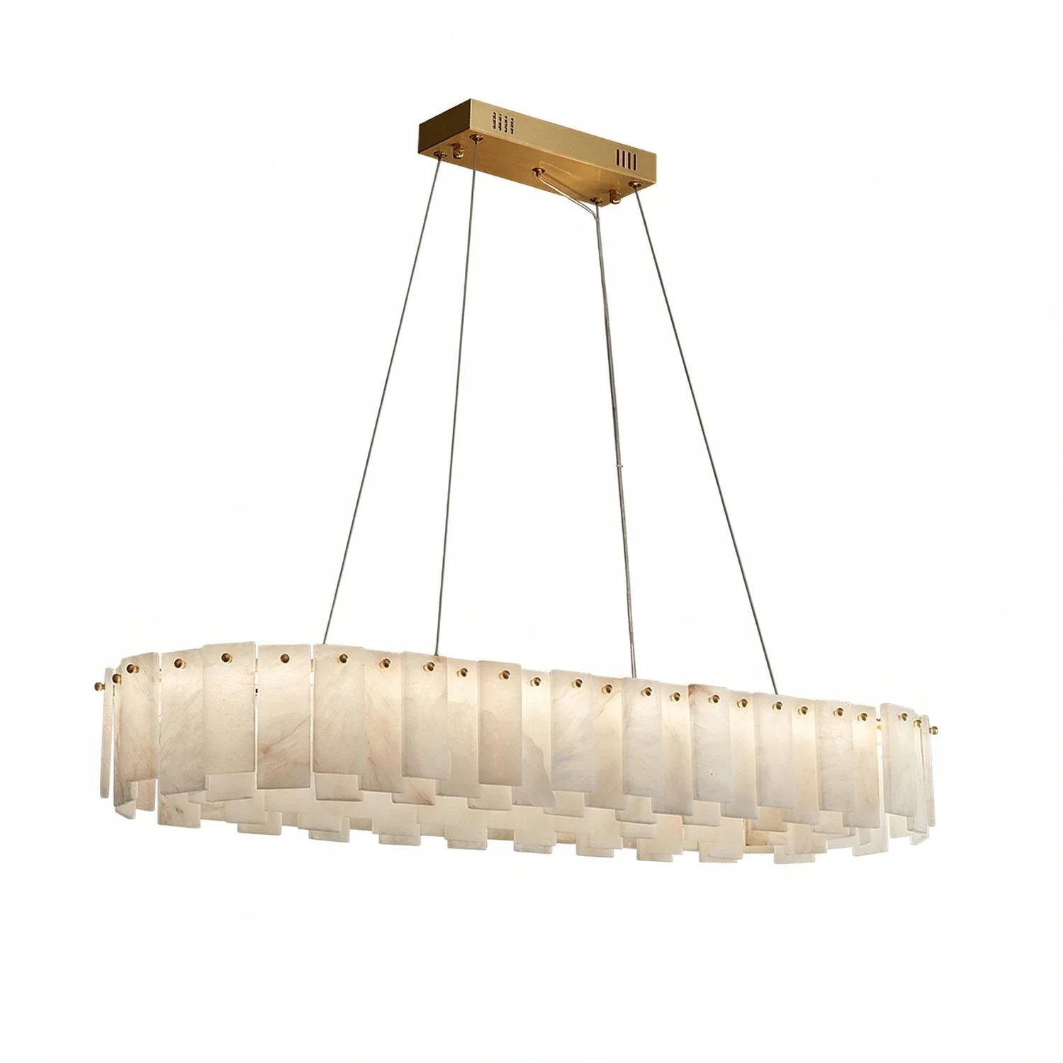 Modern Alabaster Celestial Round Chandelier | wildoxy