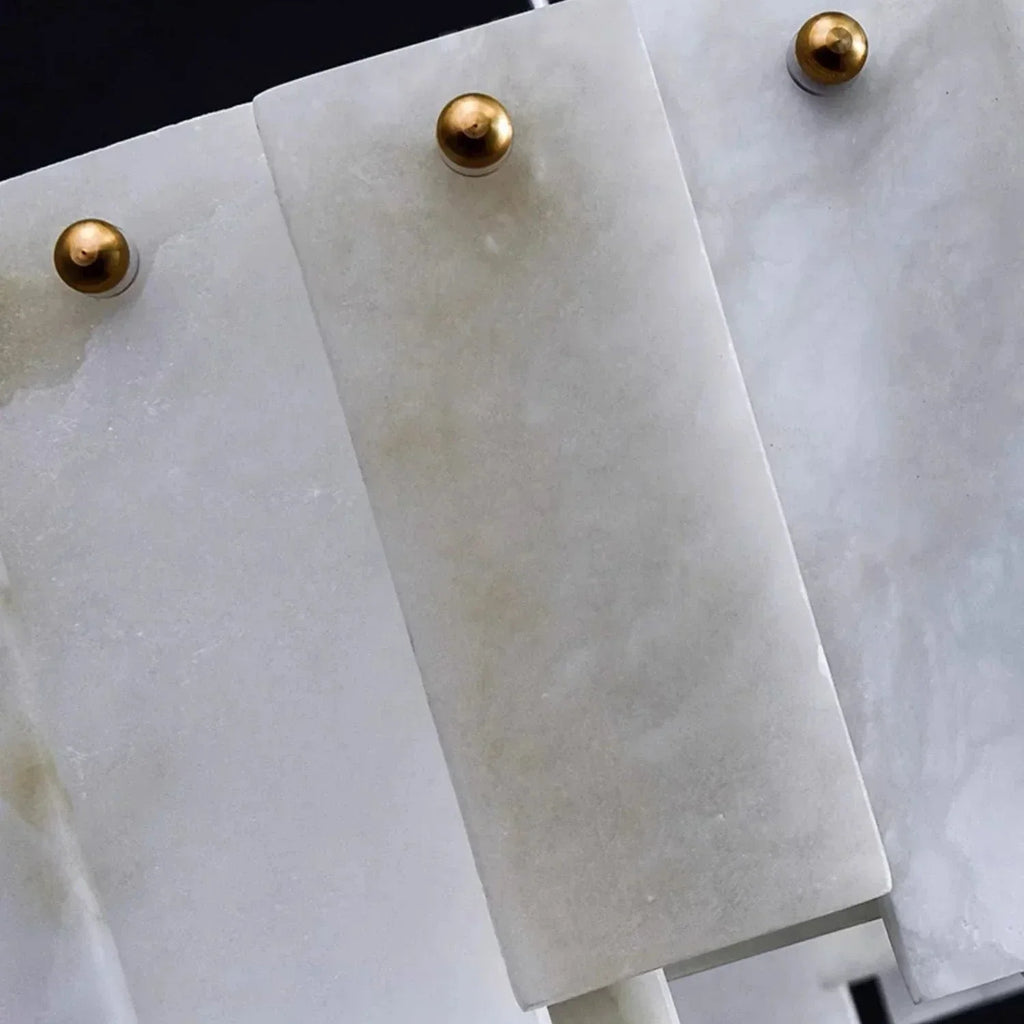 Modern Alabaster Celestial Round Chandelier | wildoxy
