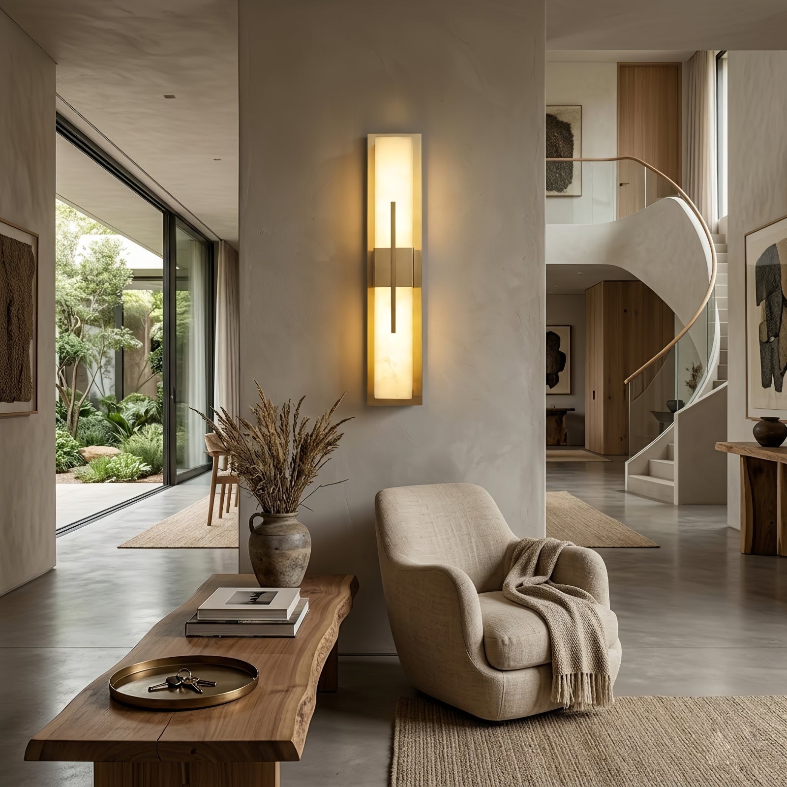Modern Alabaster Linear Wall Sconce | wildoxy