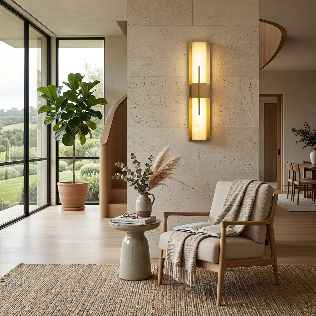 Modern Alabaster Linear Wall Sconce | wildoxy
