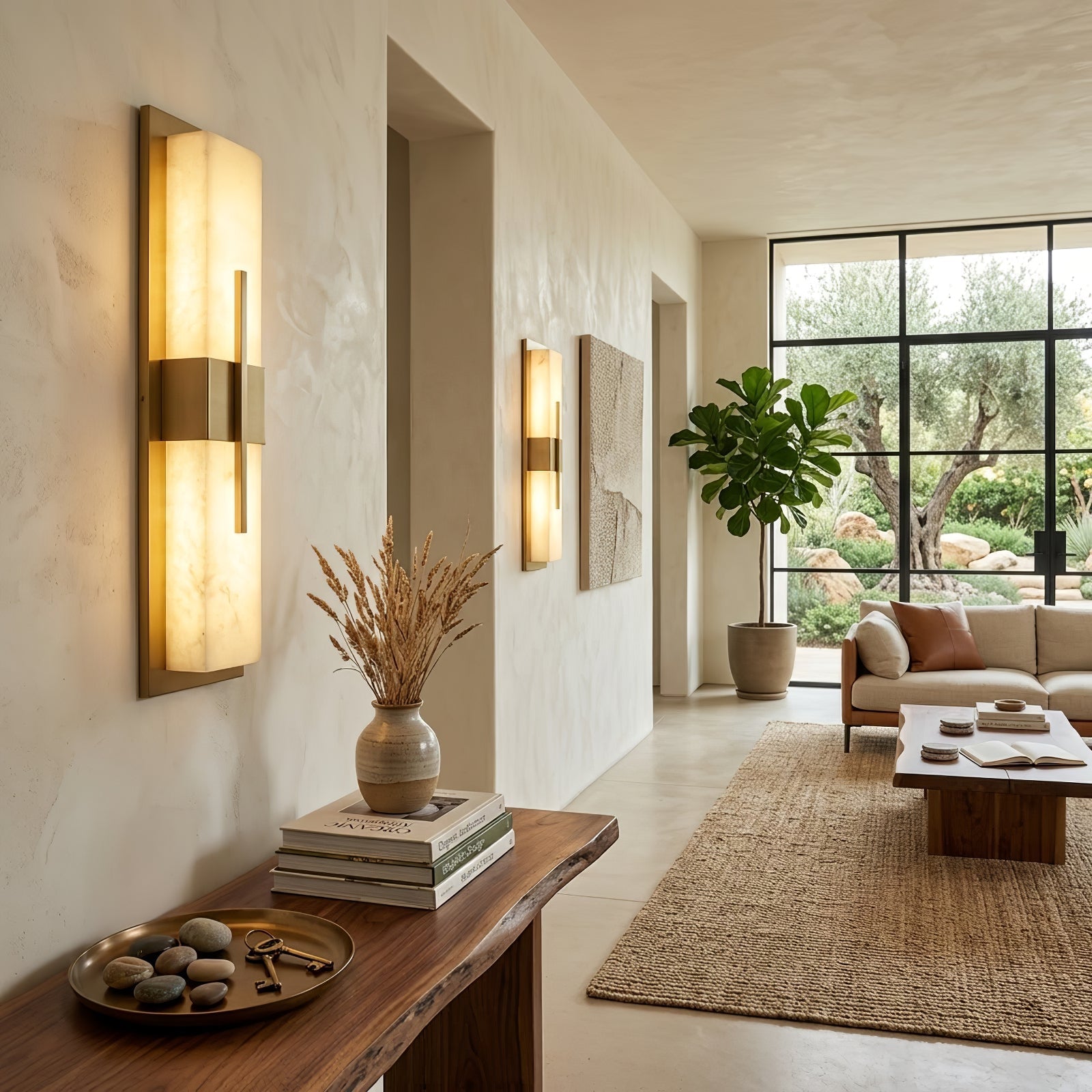 Modern Alabaster Linear Wall Sconce | wildoxy