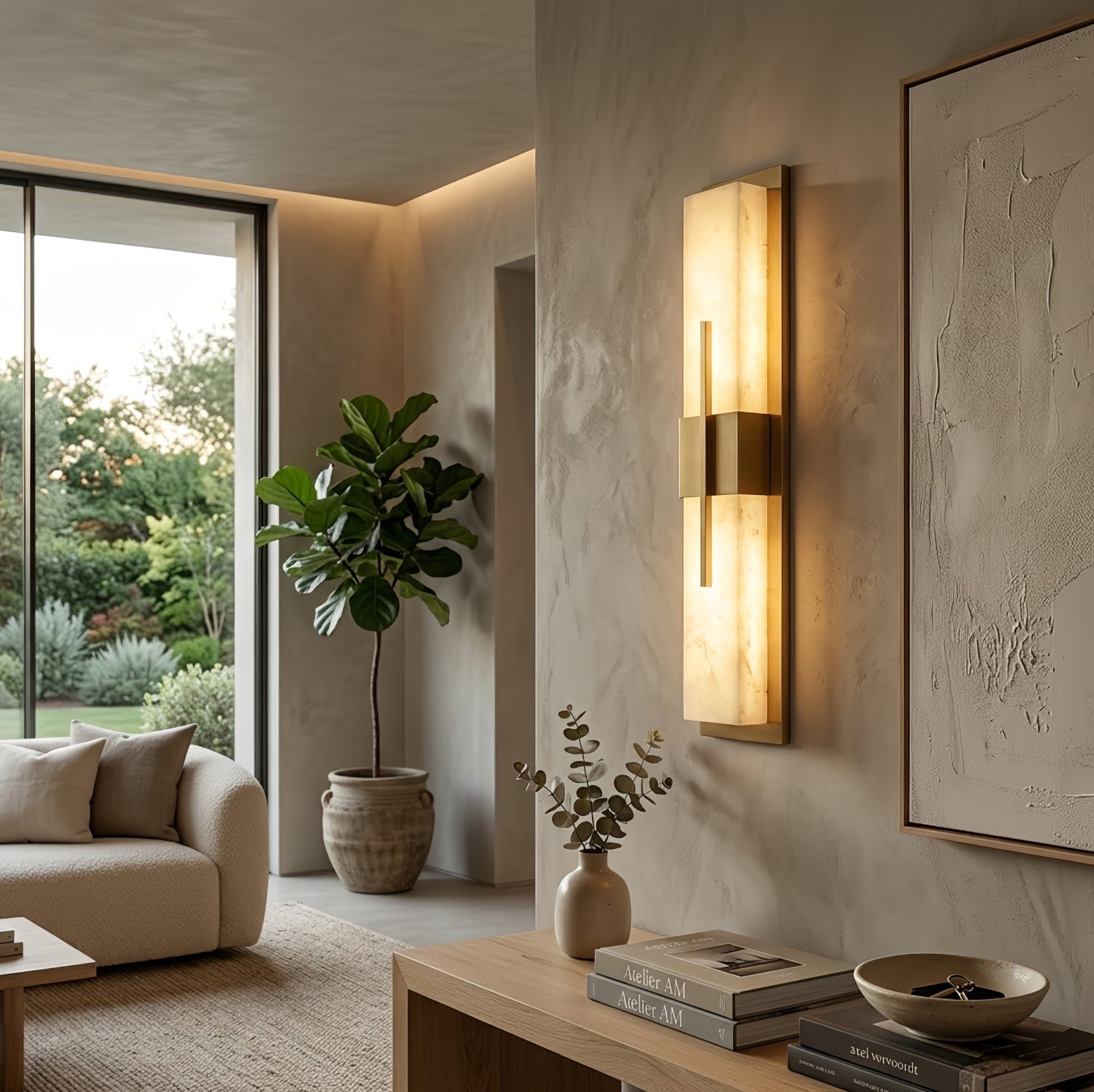 Modern Alabaster Linear Wall Sconce | wildoxy