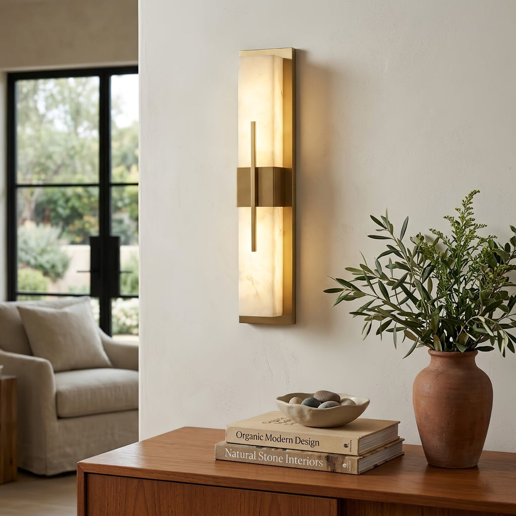 Modern Alabaster Linear Wall Sconce | wildoxy