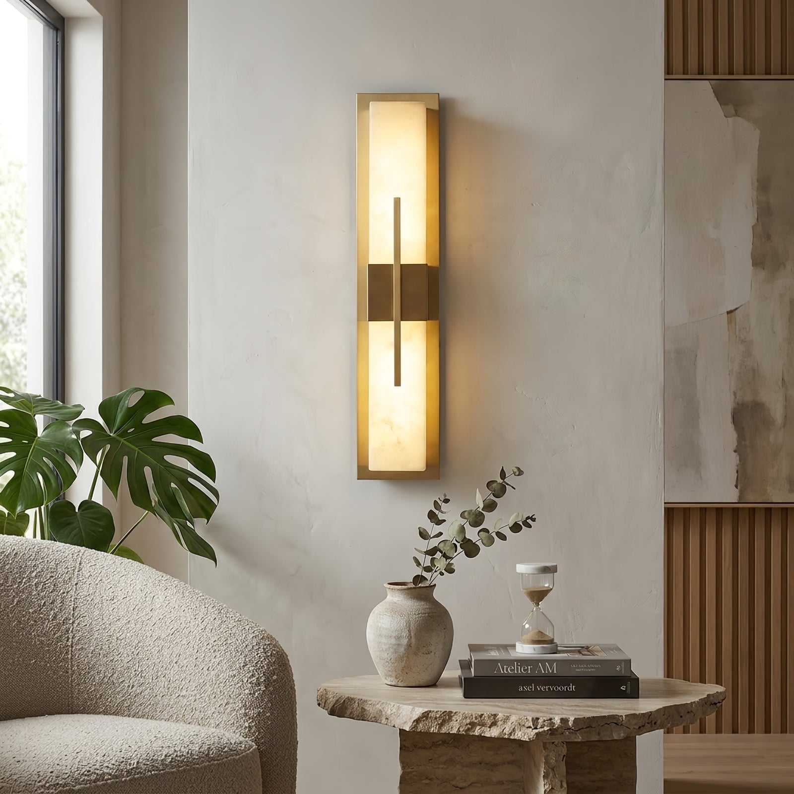 Modern Alabaster Linear Wall Sconce | wildoxy