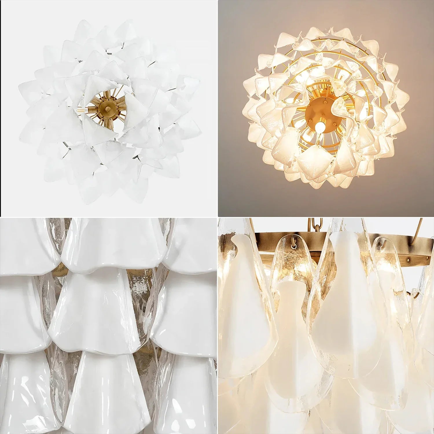 Modern Brass Tiered Glass Chandelier | wildoxy