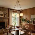 Modern Geometric Alabaster Sphere Chandelier | wildoxy