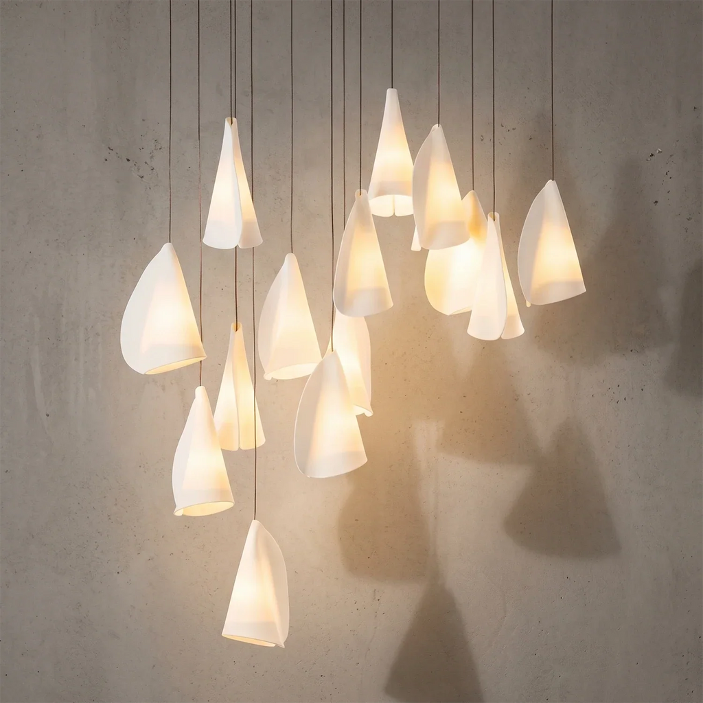 Modern Handmade Porcelain Petal Pendant Light | wildoxy