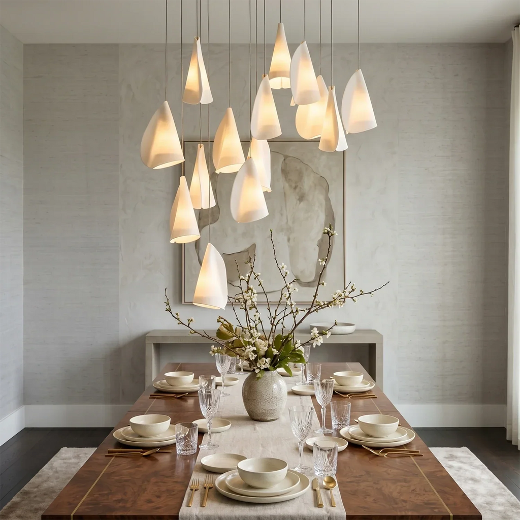 Modern Handmade Porcelain Petal Pendant Light | wildoxy