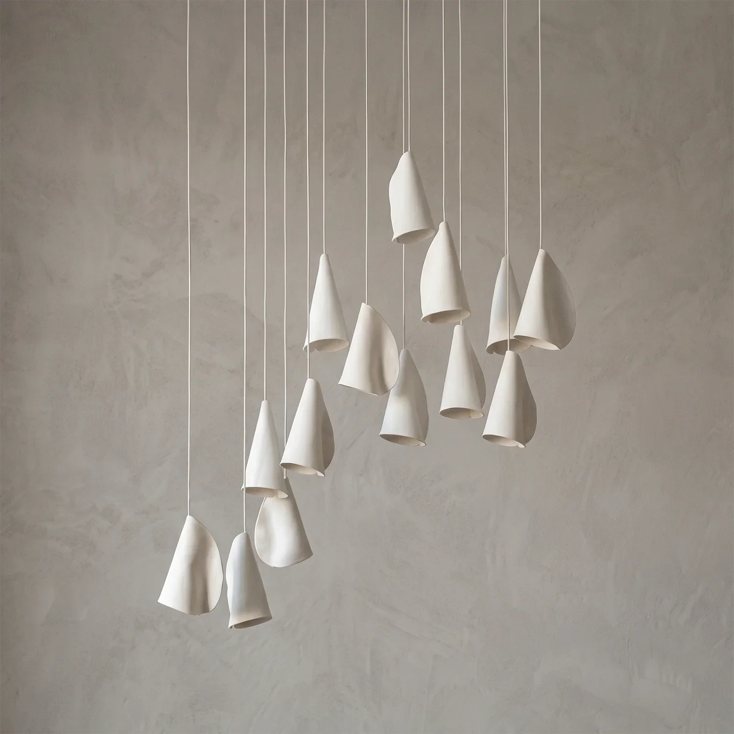 Modern Handmade Porcelain Petal Pendant Light | wildoxy