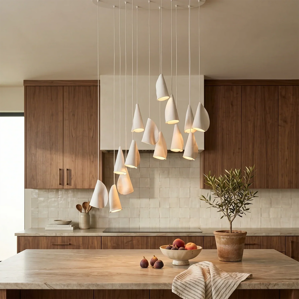 Modern Handmade Porcelain Petal Pendant Light | wildoxy