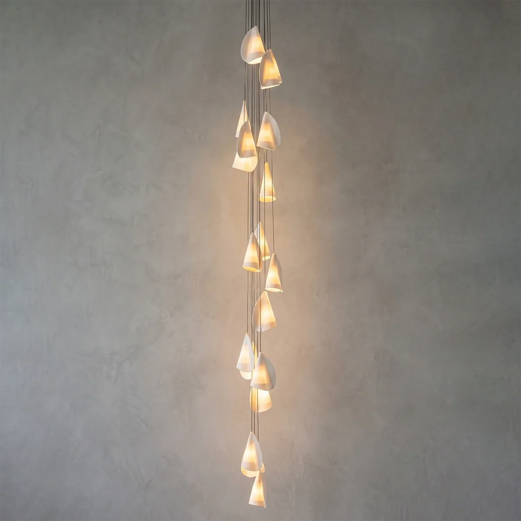 Modern Handmade Porcelain Petal Pendant Light | wildoxy