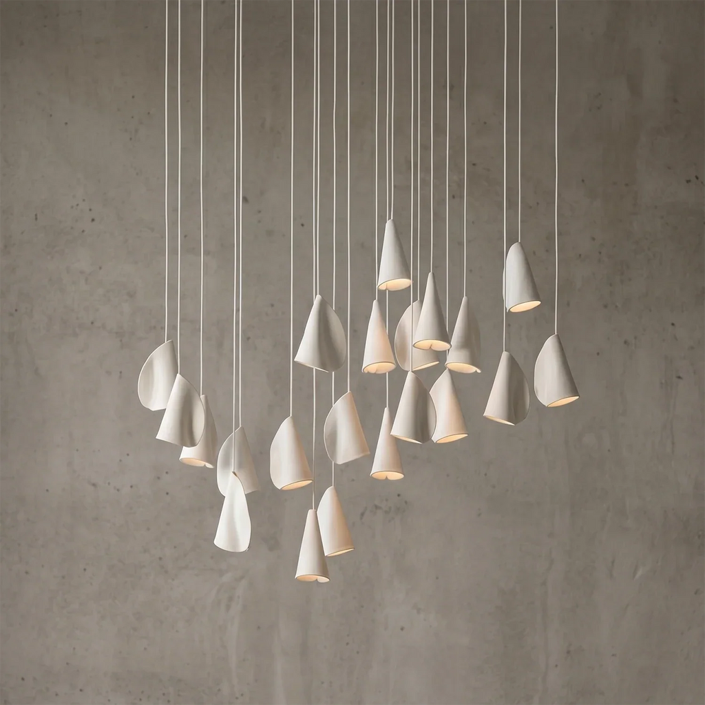 Modern Handmade Porcelain Petal Pendant Light | wildoxy
