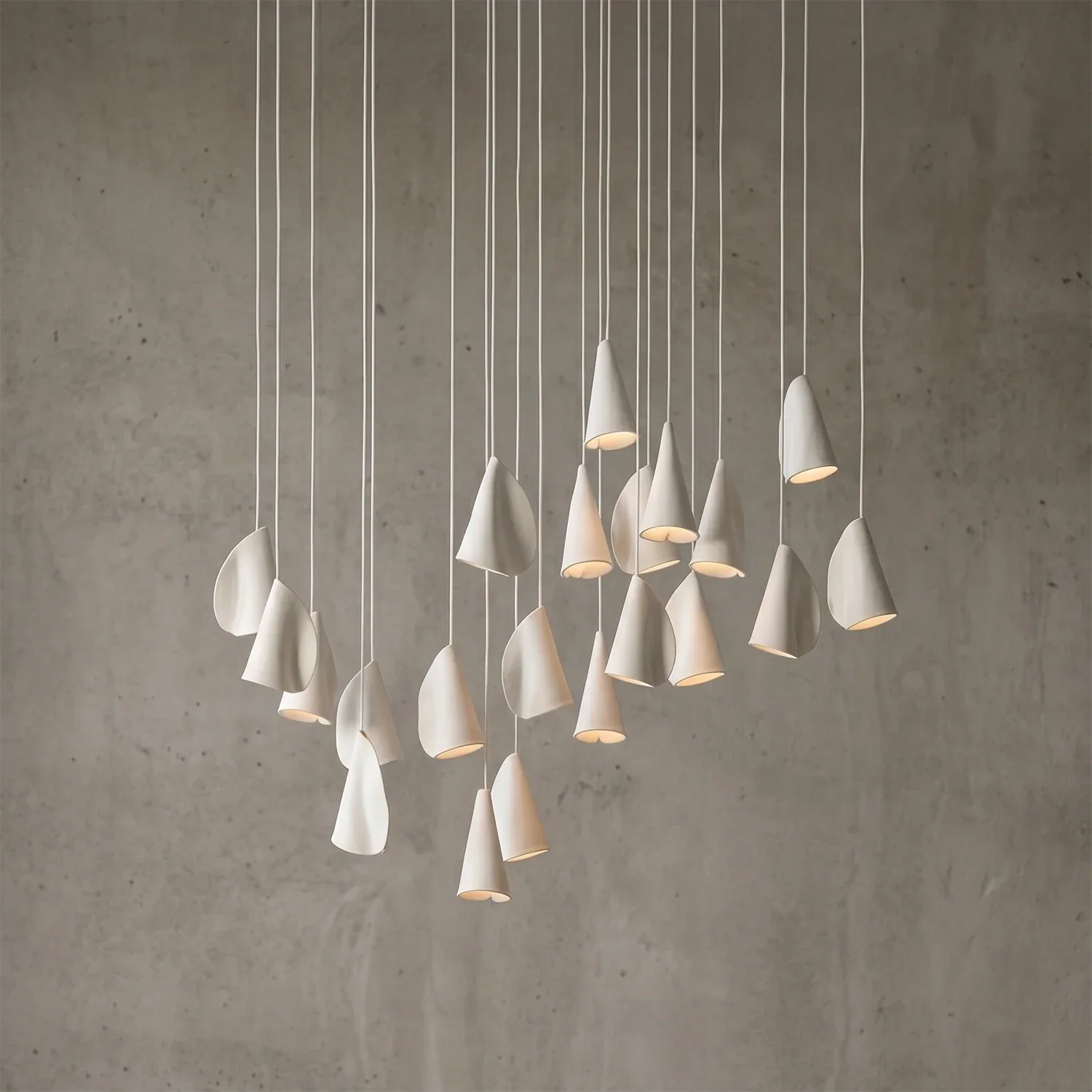Modern Handmade Porcelain Petal Pendant Light | wildoxy
