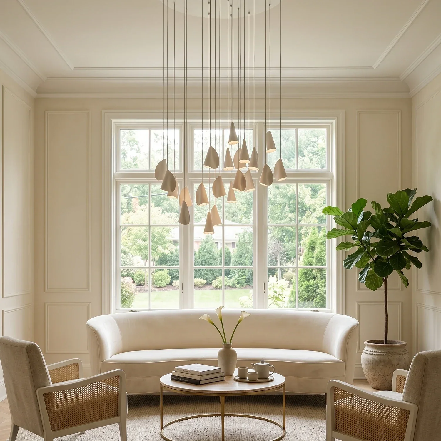 Modern Handmade Porcelain Petal Pendant Light | wildoxy