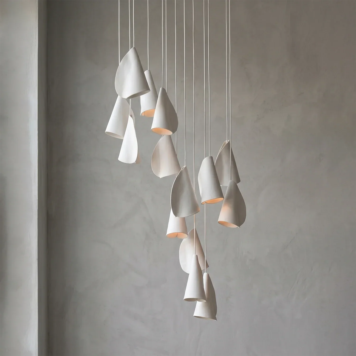 Modern Handmade Porcelain Petal Pendant Light | wildoxy