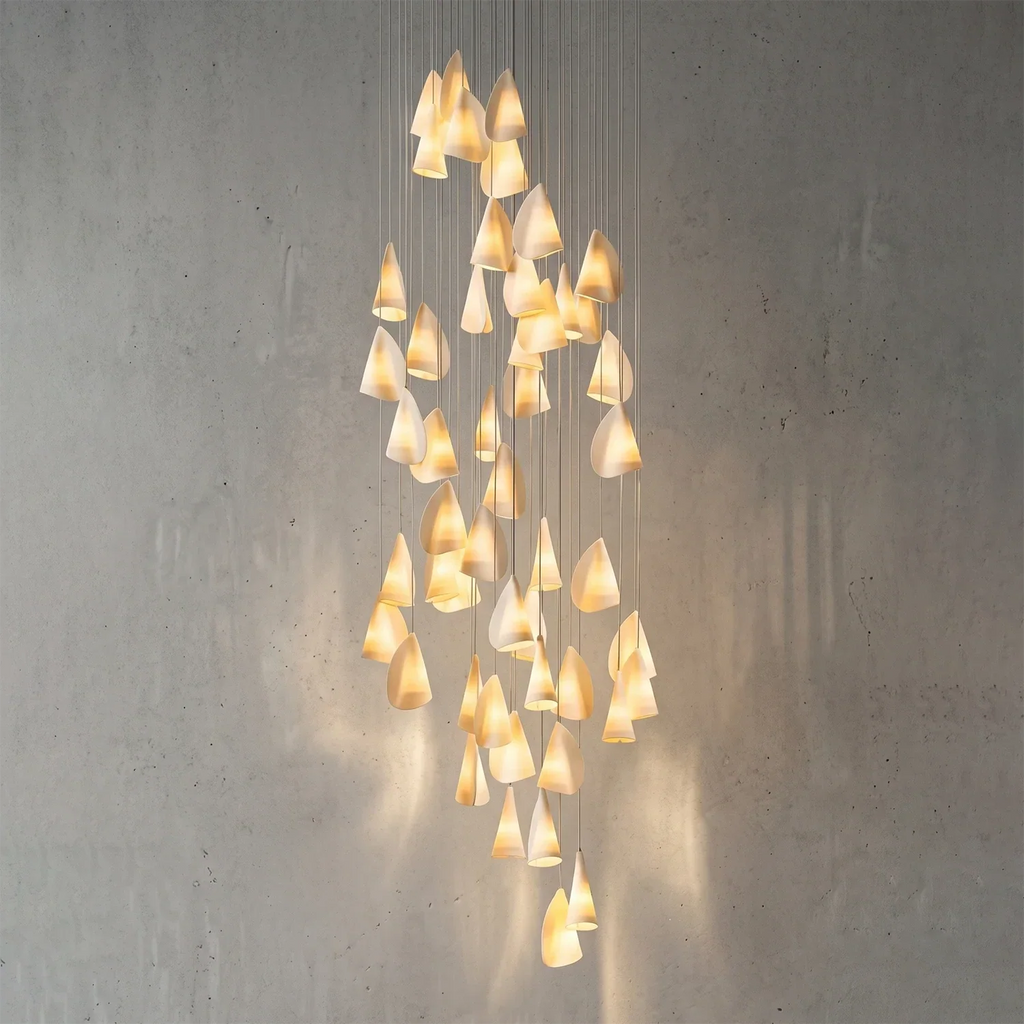 Modern Handmade Porcelain Petal Pendant Light | wildoxy