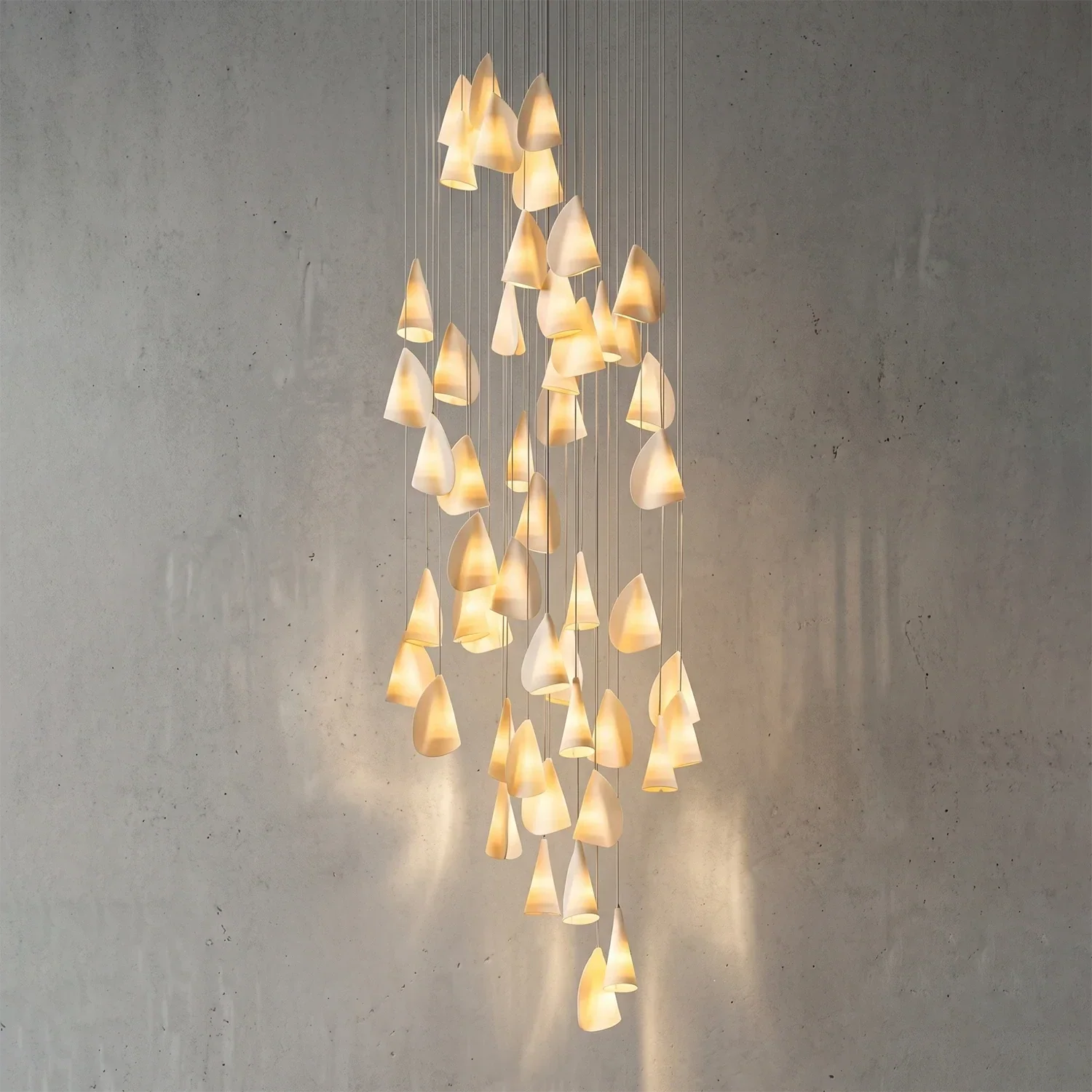Modern Handmade Porcelain Petal Pendant Light | wildoxy