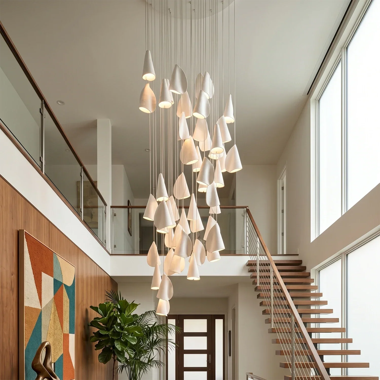 Modern Handmade Porcelain Petal Pendant Light | wildoxy