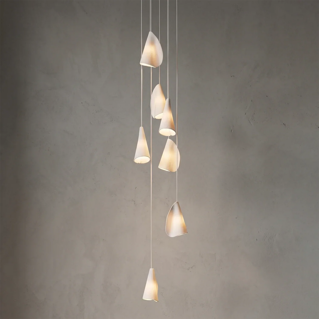Modern Handmade Porcelain Petal Pendant Light | wildoxy
